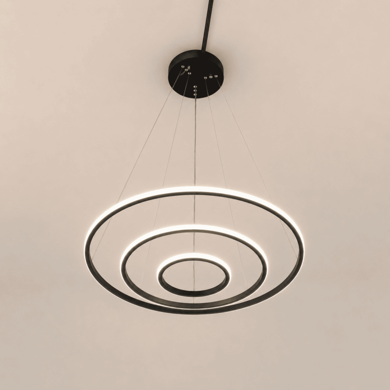 Lámpara Led 3 Aros Negros